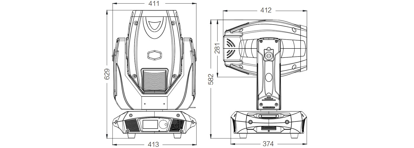 Osram 470W 3-In-1 Hybrid Moving Head with CMY